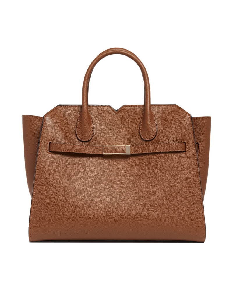 Brown Large Milan Leather Bag 3