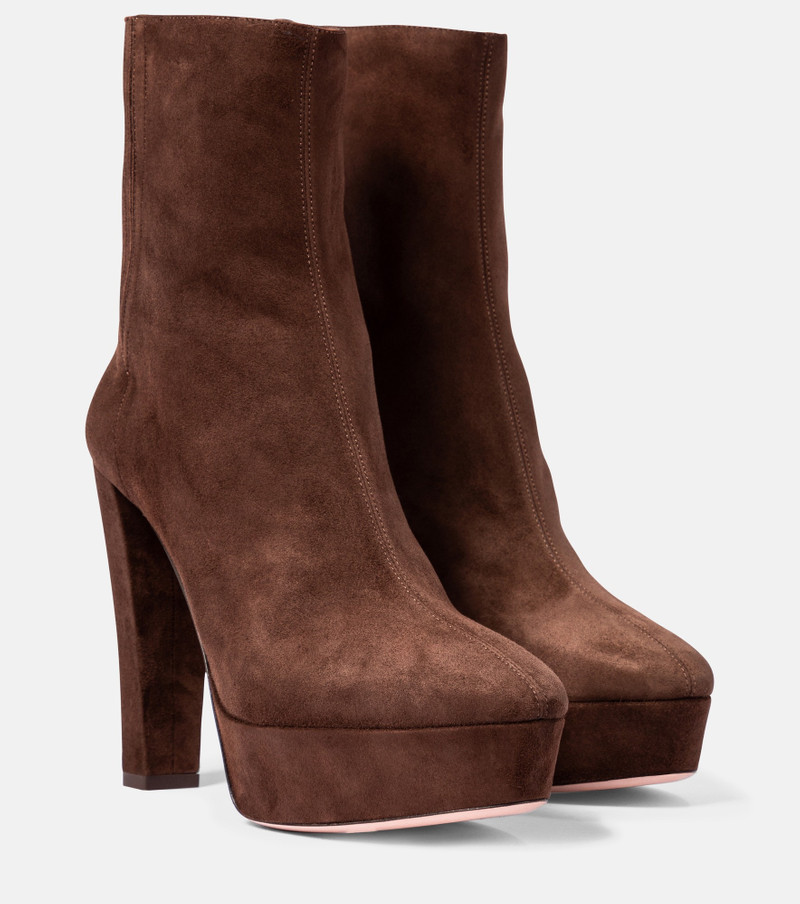 Saint Honoré 120 suede platform ankle boots - 1