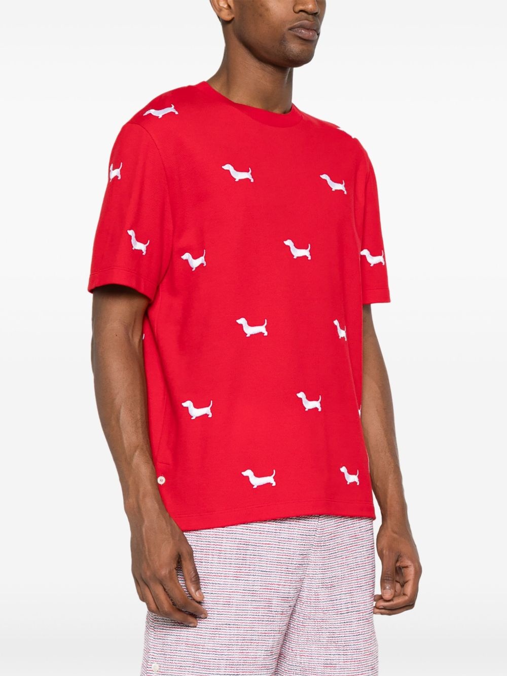 dog-embroidery T-shirt - 3