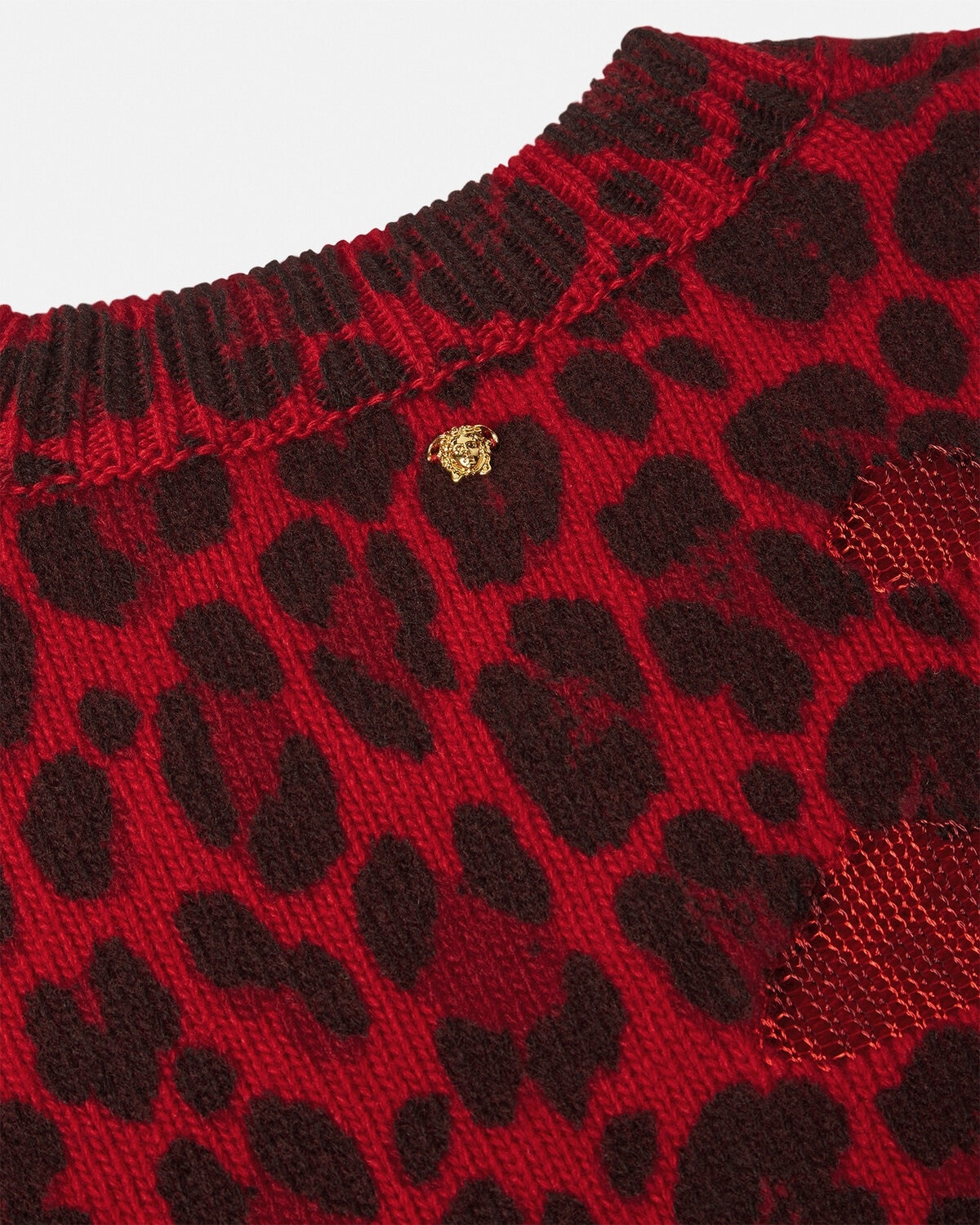 Wild Leopard Intarsia Oversized Sweater - 4