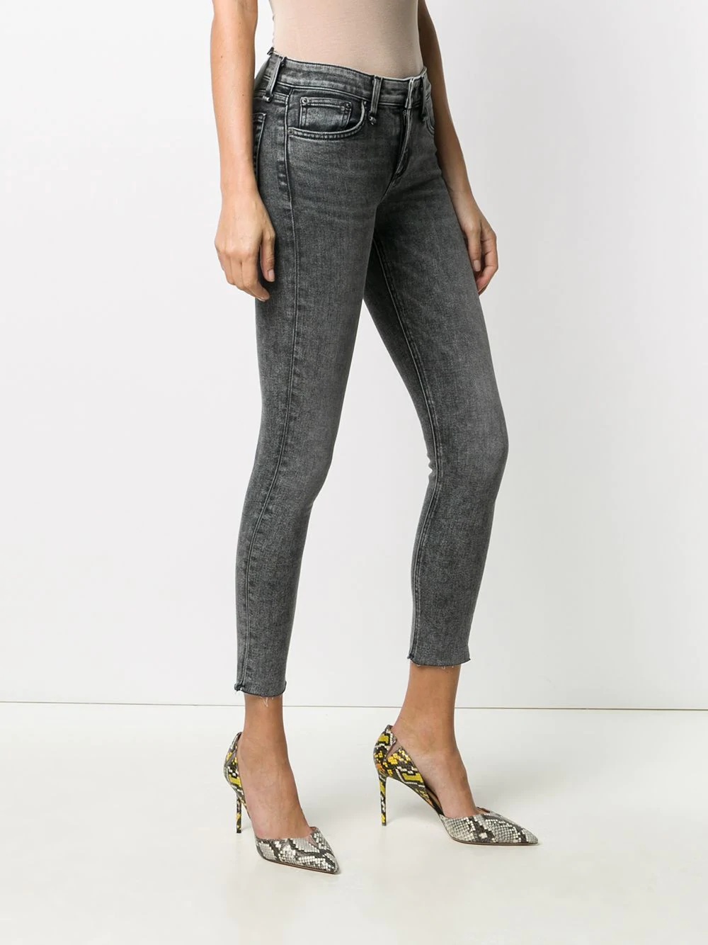 low-rise cropped skinny jeans - 3