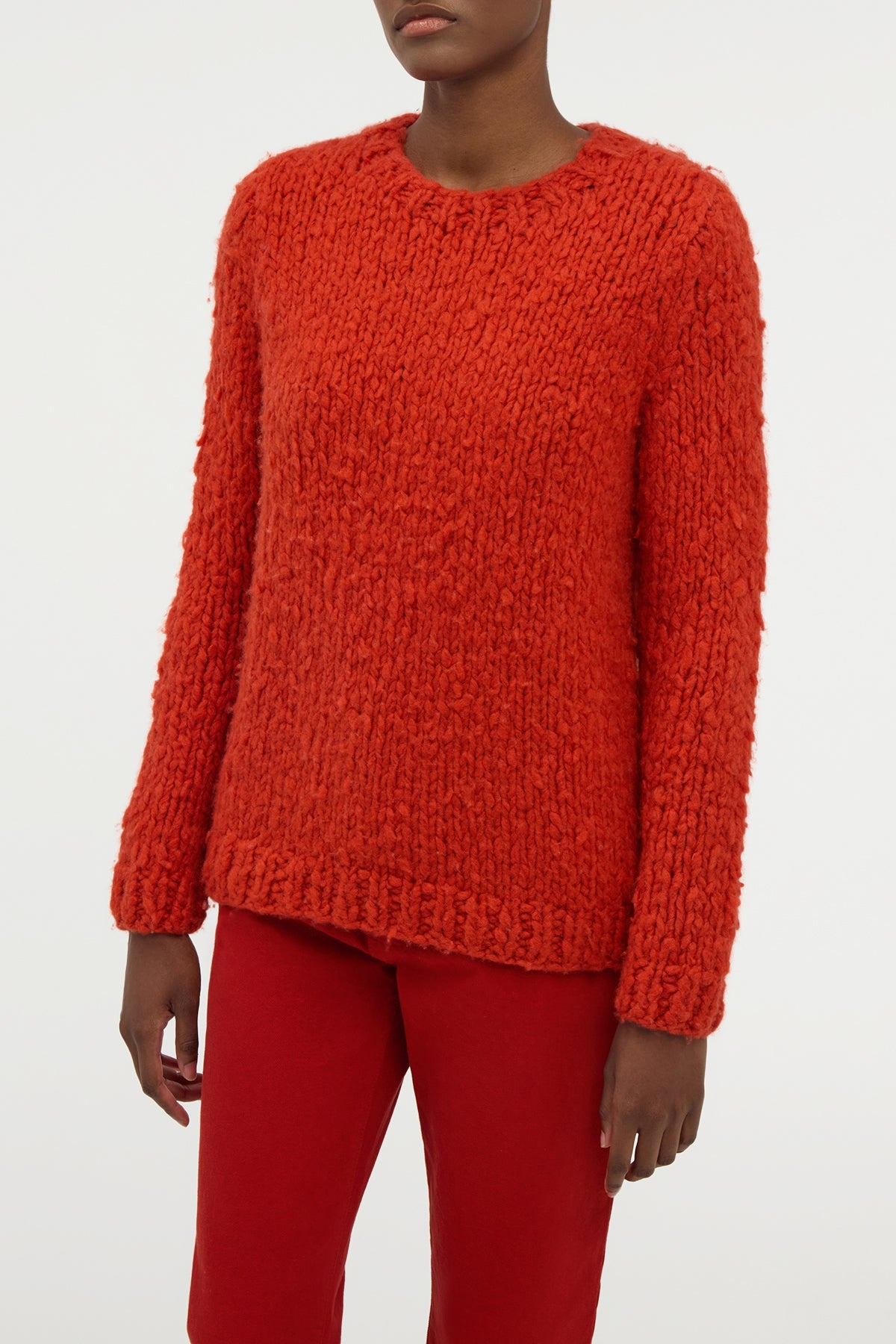 Lawrence Knit Sweater in Antelope Orange Welfat Cashmere - 5