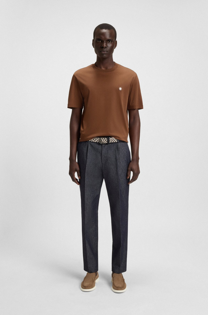 BOSS REGULAR-FIT T-SHIRT IN COTTON WITH MONOGRAM PRINT outlook