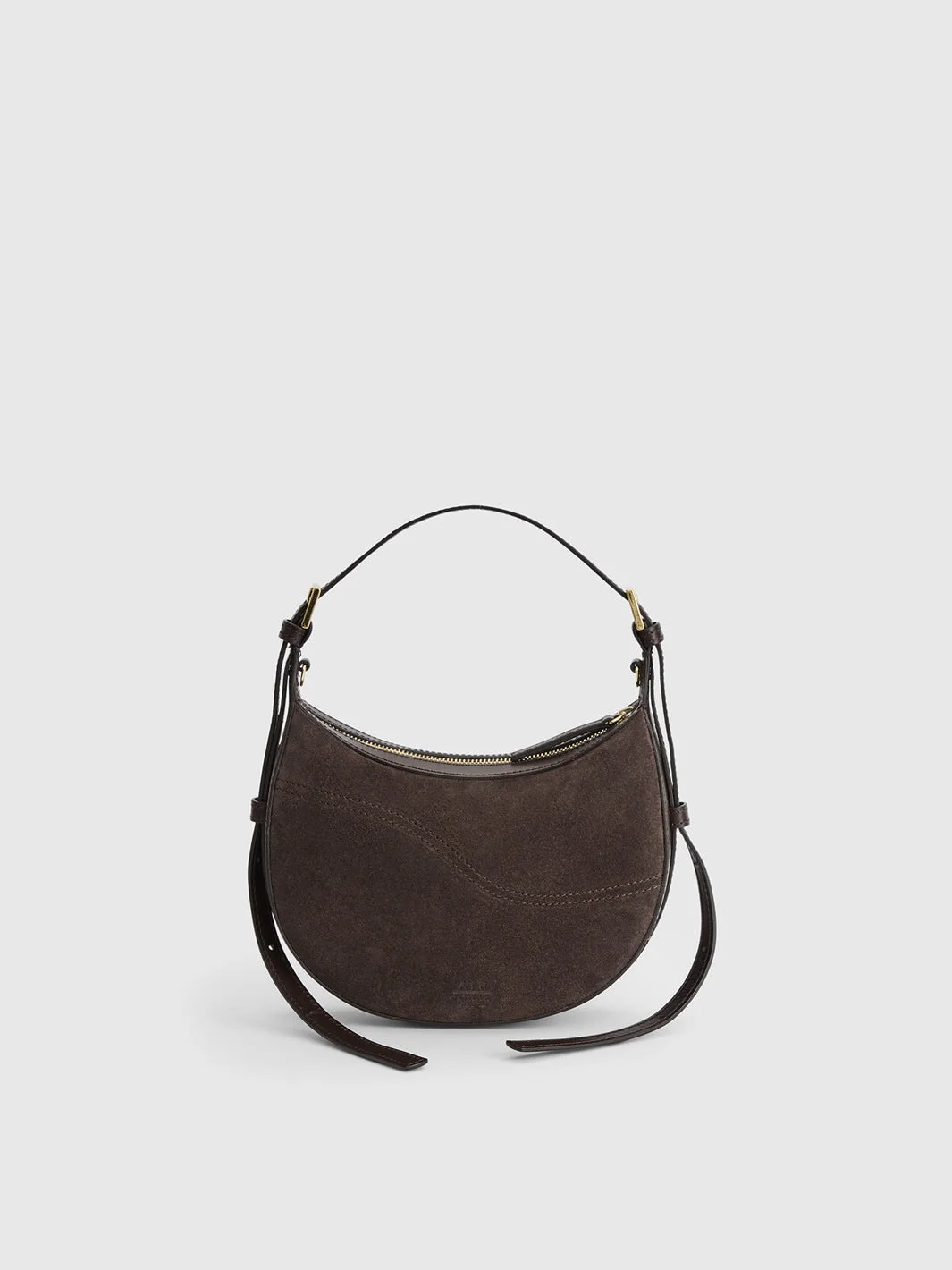 Silea Walnut Suede/Leather Mini hobo bag - 1