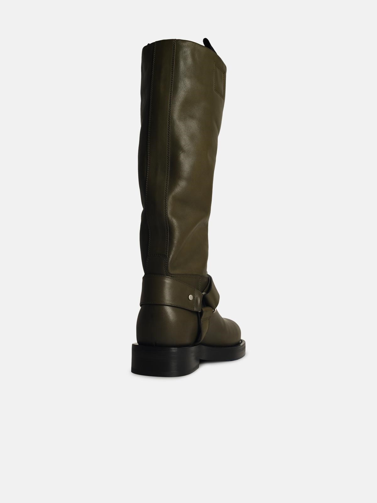 GREEN LEATHER BOOTS - 3