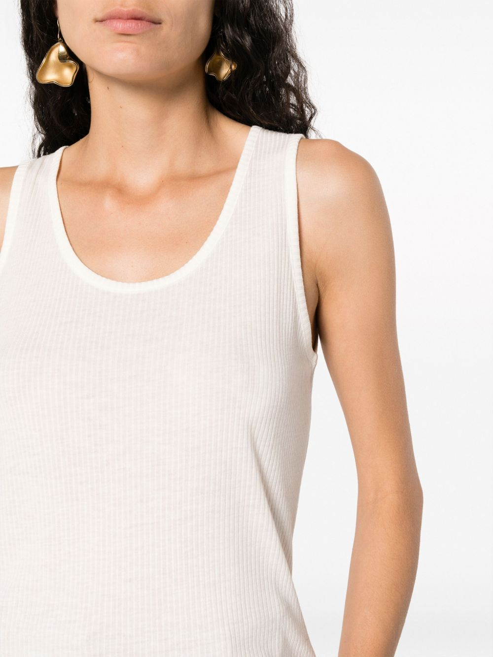 scoop-neck ribbed tank top - 5