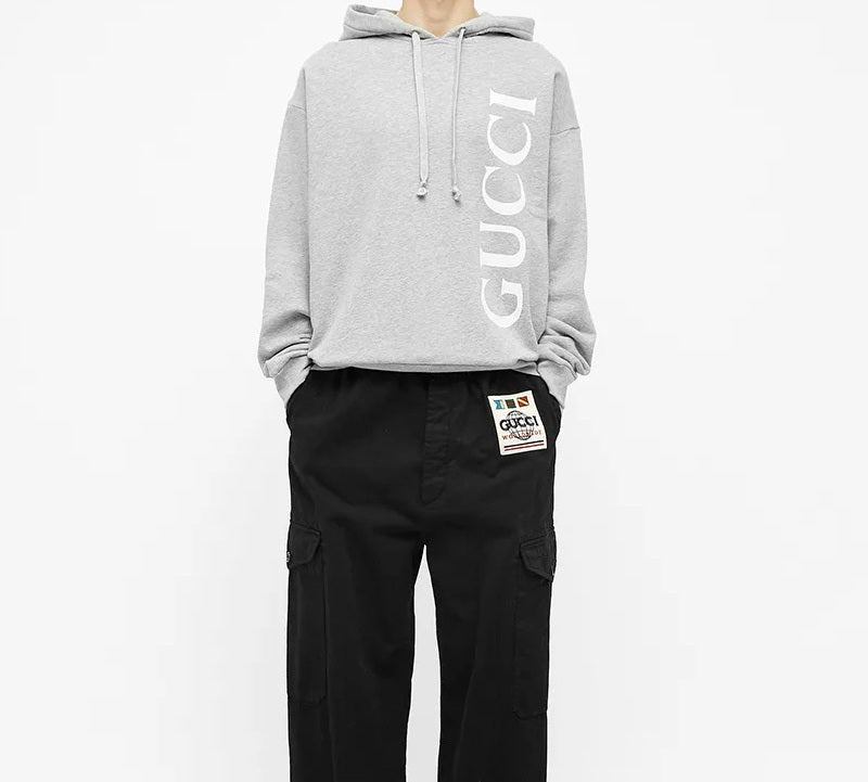 Men's Gucci Large Logo Cotton Gray 604974-XJB1D-1039 - 2