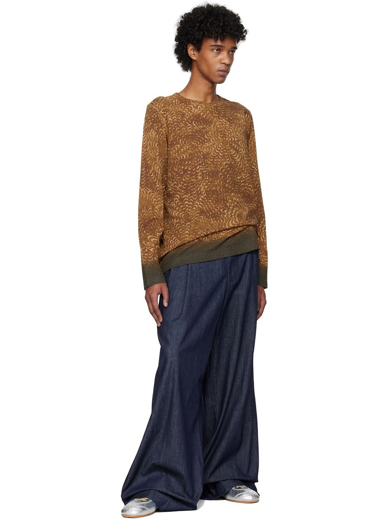 Dries Van Noten Brown Printed Cotton T-shirt outlook