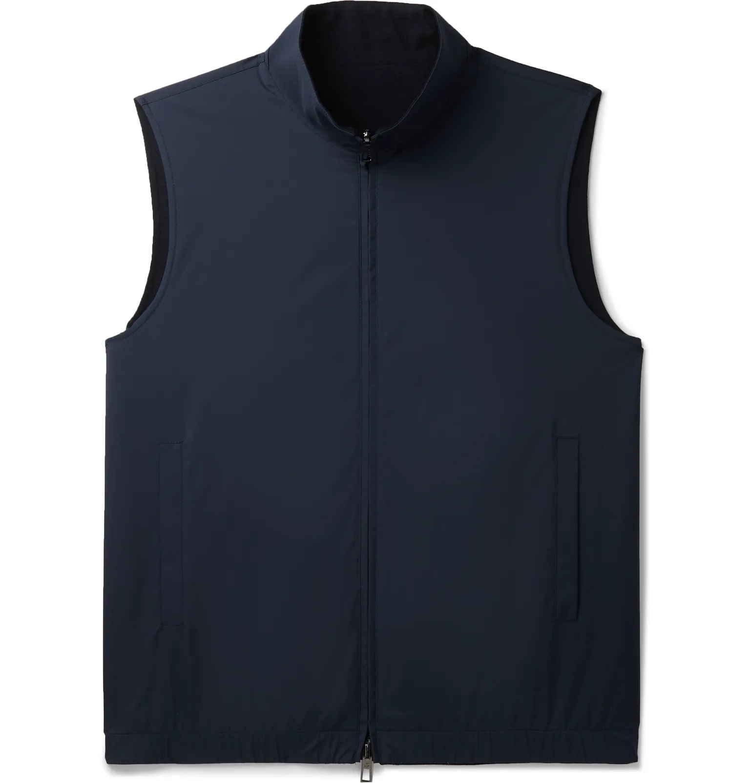 Slim-Fit Reversible Storm System Shell and Super Wish Virgin Wool Gilet - 8