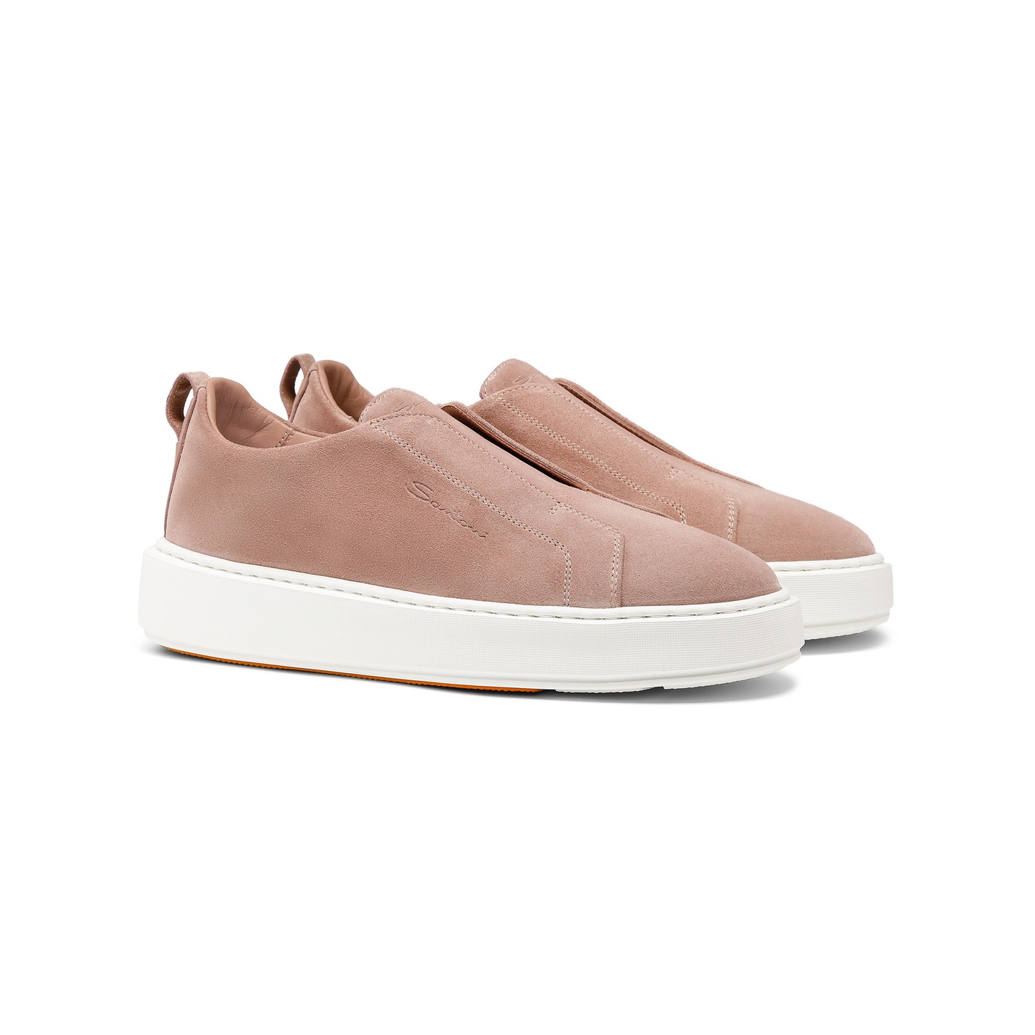 Women's pink suede slip-on sneaker - 3