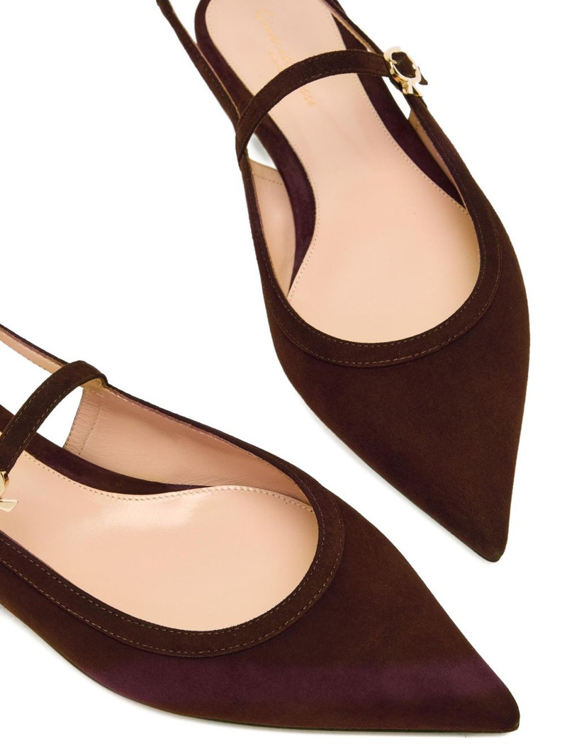 Gianvito Rossi slingback-buckle ballet flats outlook