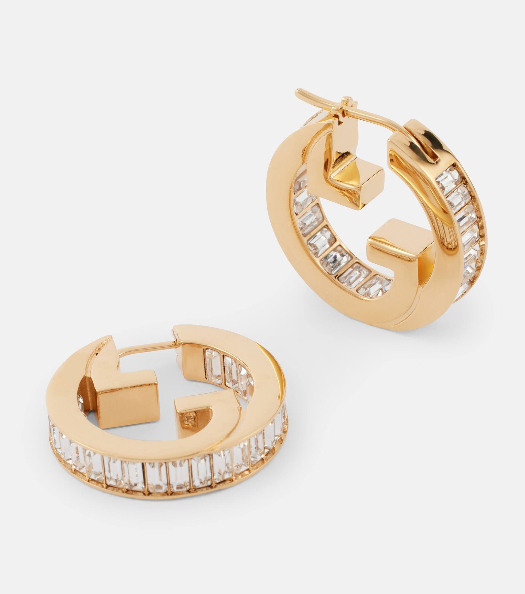 Gucci Blondie embellished hoop earrings - 4