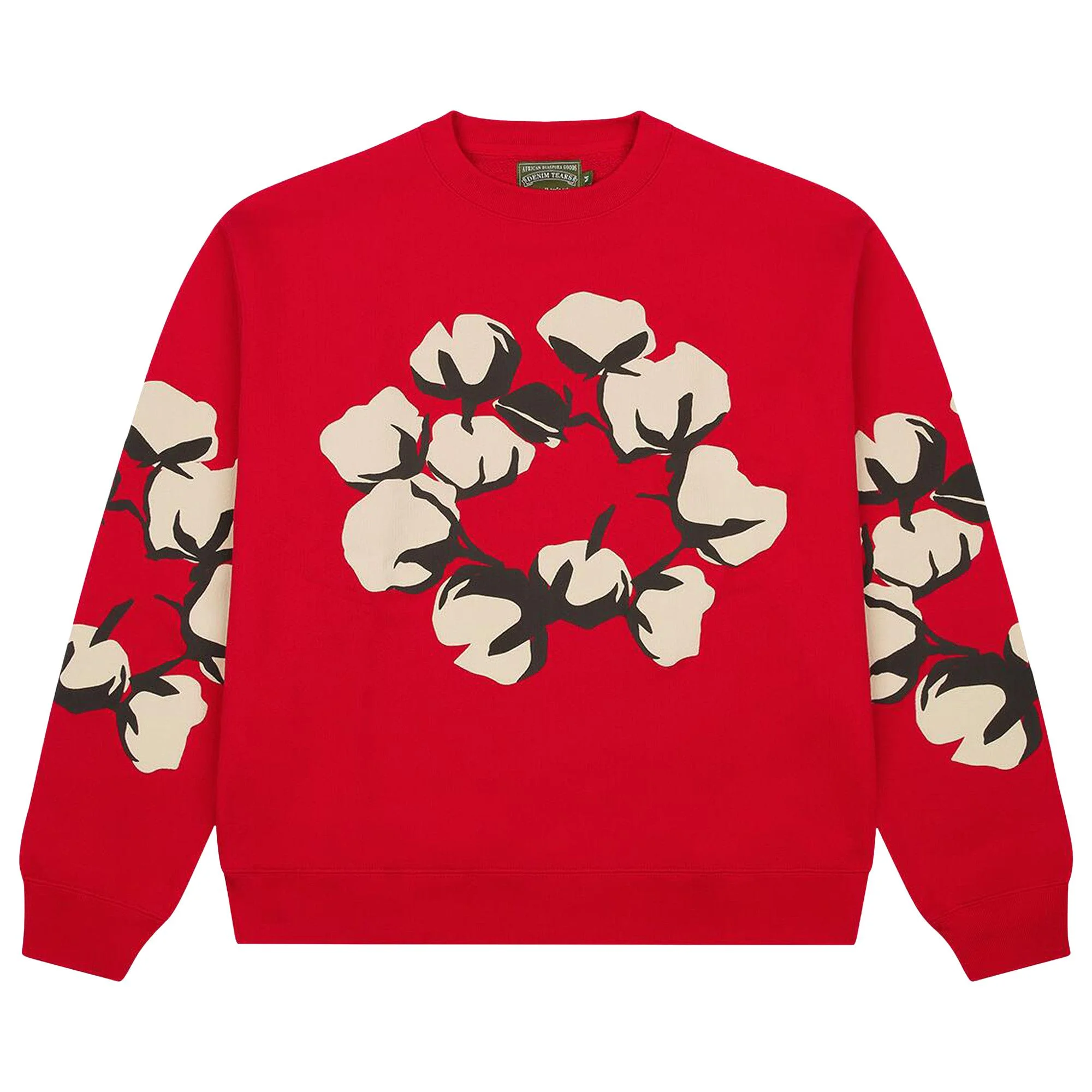 Denim Tears x Cactus Plant Flea Market Cactus Tears Crewneck 'Red' - 1