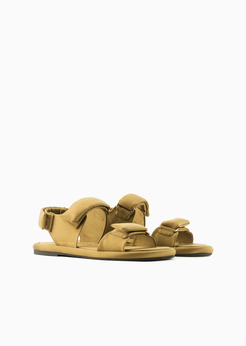 Padded satin flat sandals 2