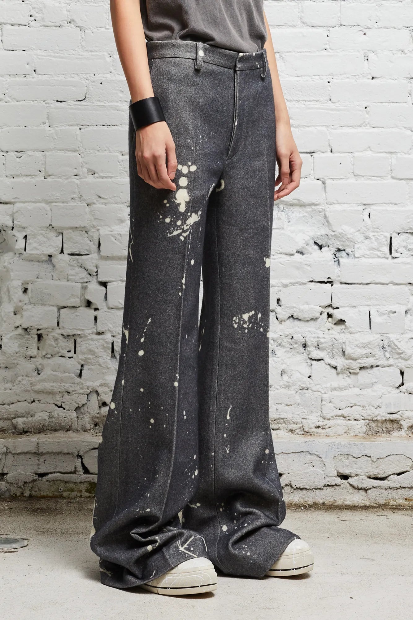 RELAXED TROUSER - GREY PAINT SPLATTER - 3