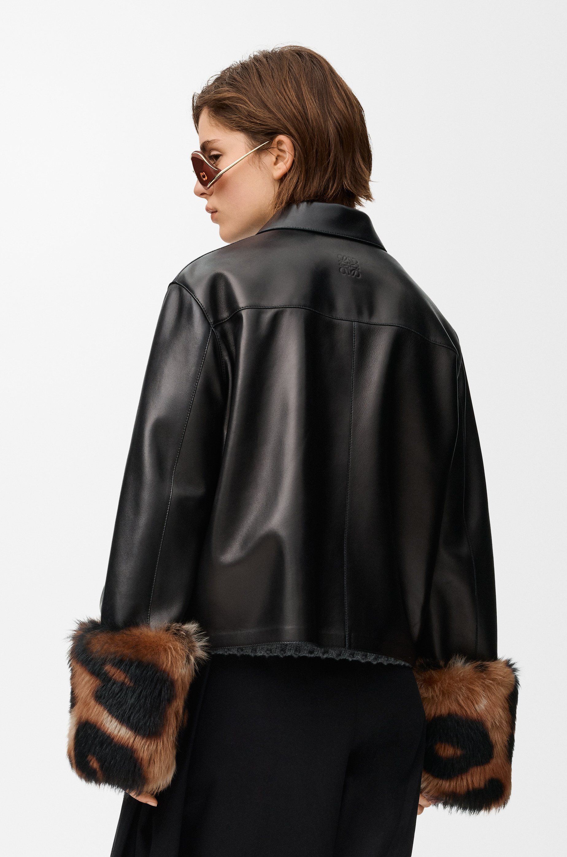 Turn-up jacket in nappa lambskin - 4