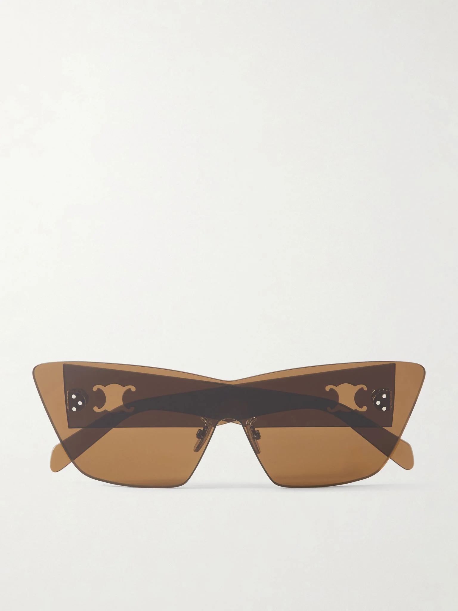 D-shape acetate sunglasses Brown - 1