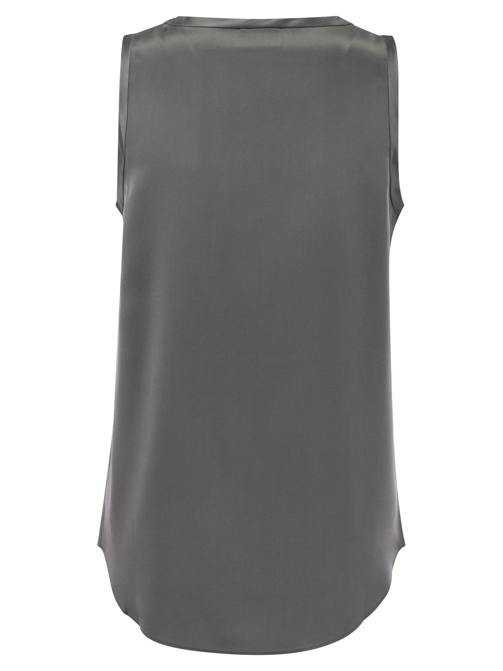 Brunello Cucinelli Women Stretch Silk Satin Top - 2
