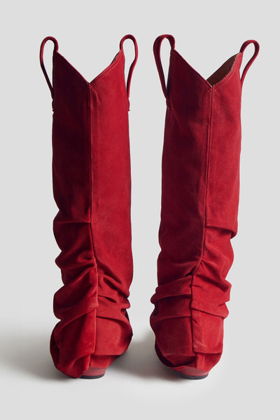 R13 MID COWBOY BOOT - RED SUEDE outlook