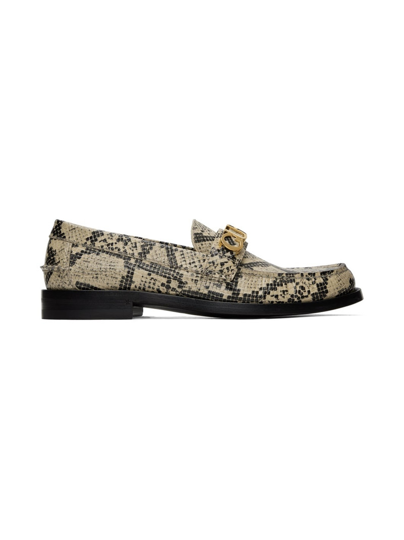 여성 Gucci python 인쇄 loafer - 1