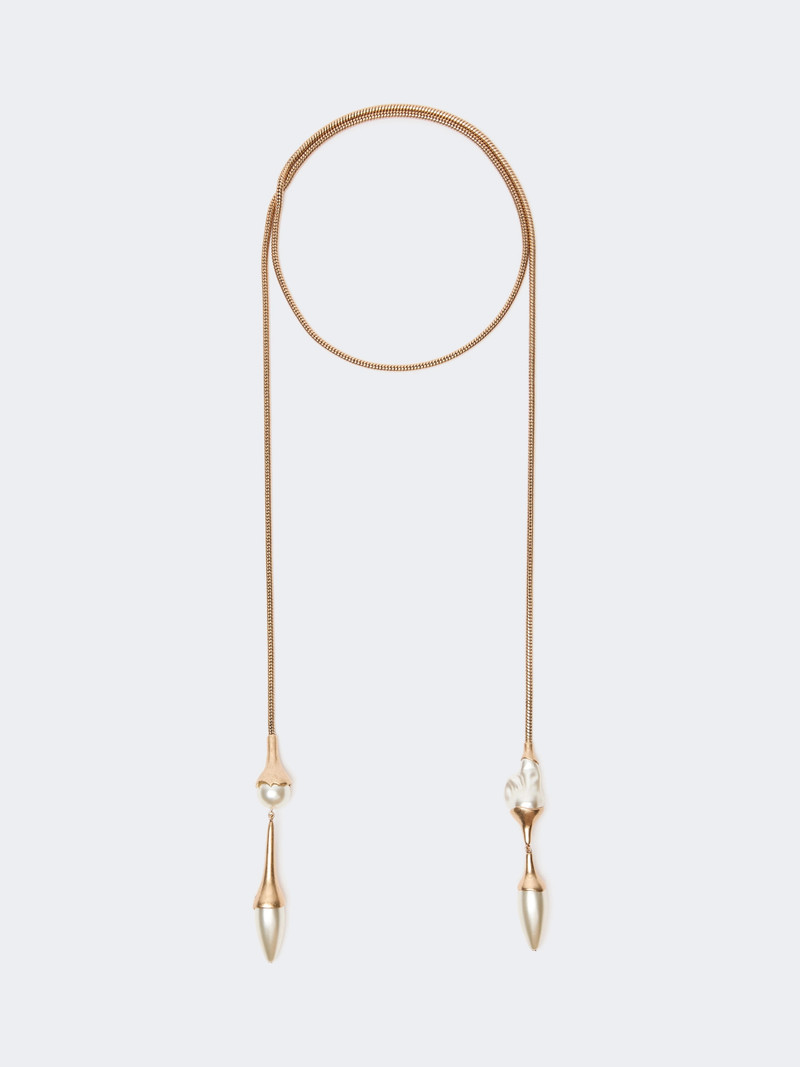 BEVANDA Metal tie necklace - GOLD 1
