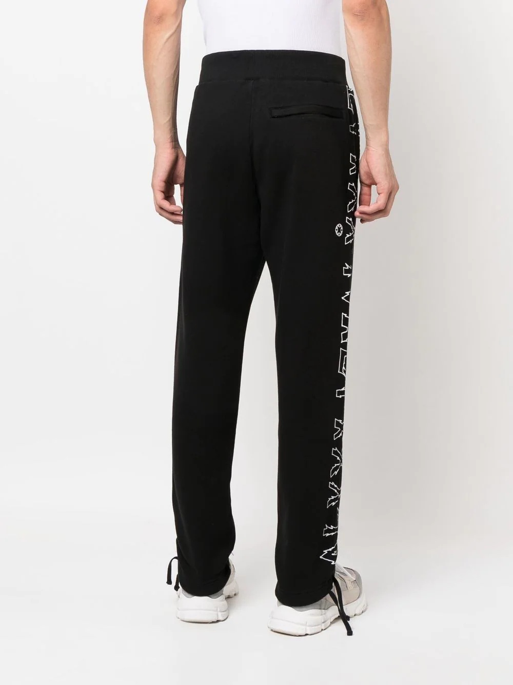 logo-print cotton track pants - 4