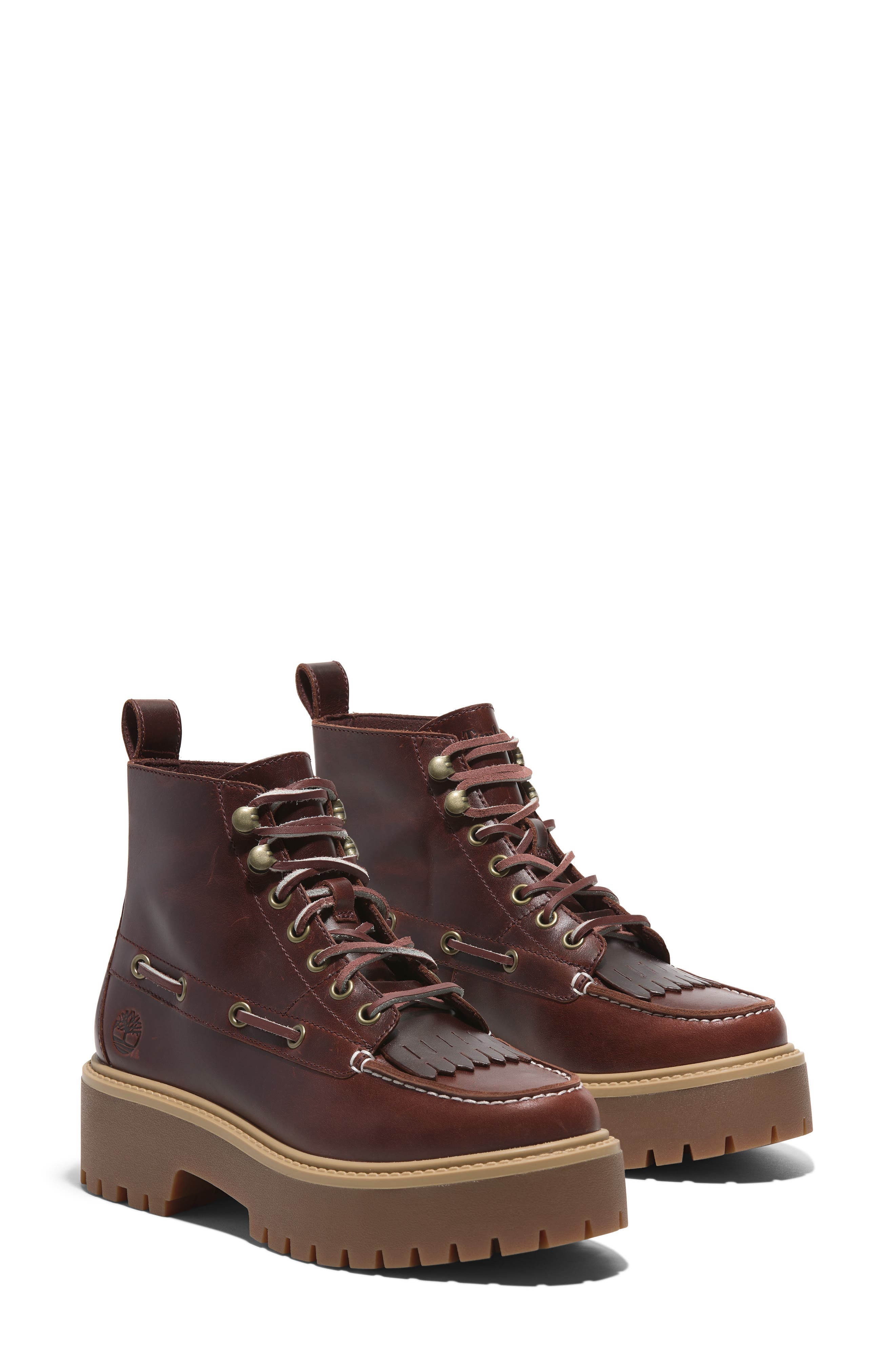 Timberland Stone Street Platform Hiking Boot in Burgundy Full Grain at Nordstrom - 8