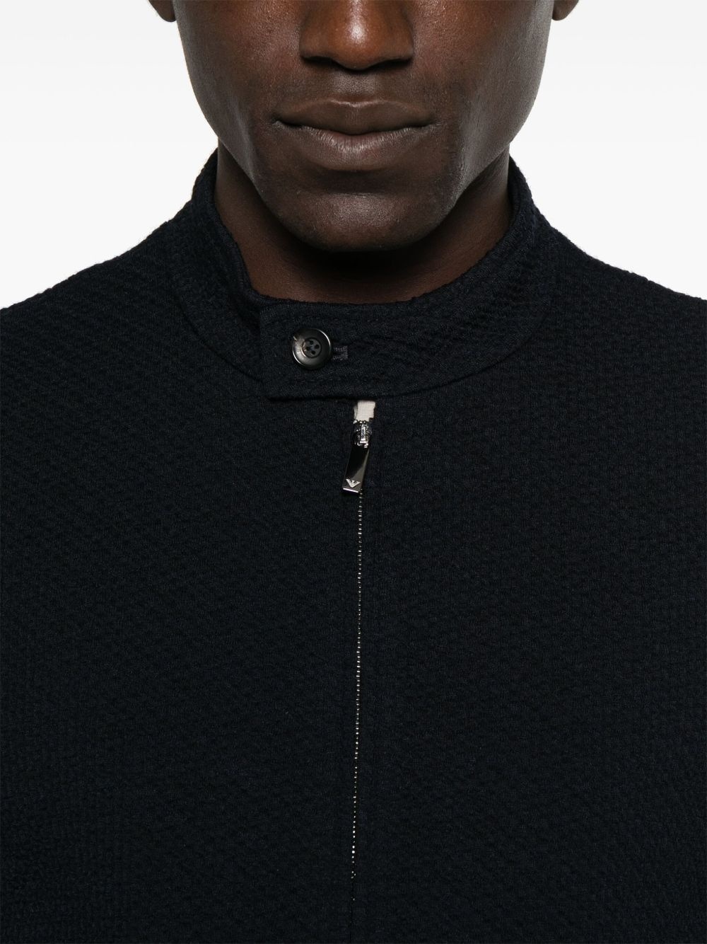 textured bomber jacket - 5