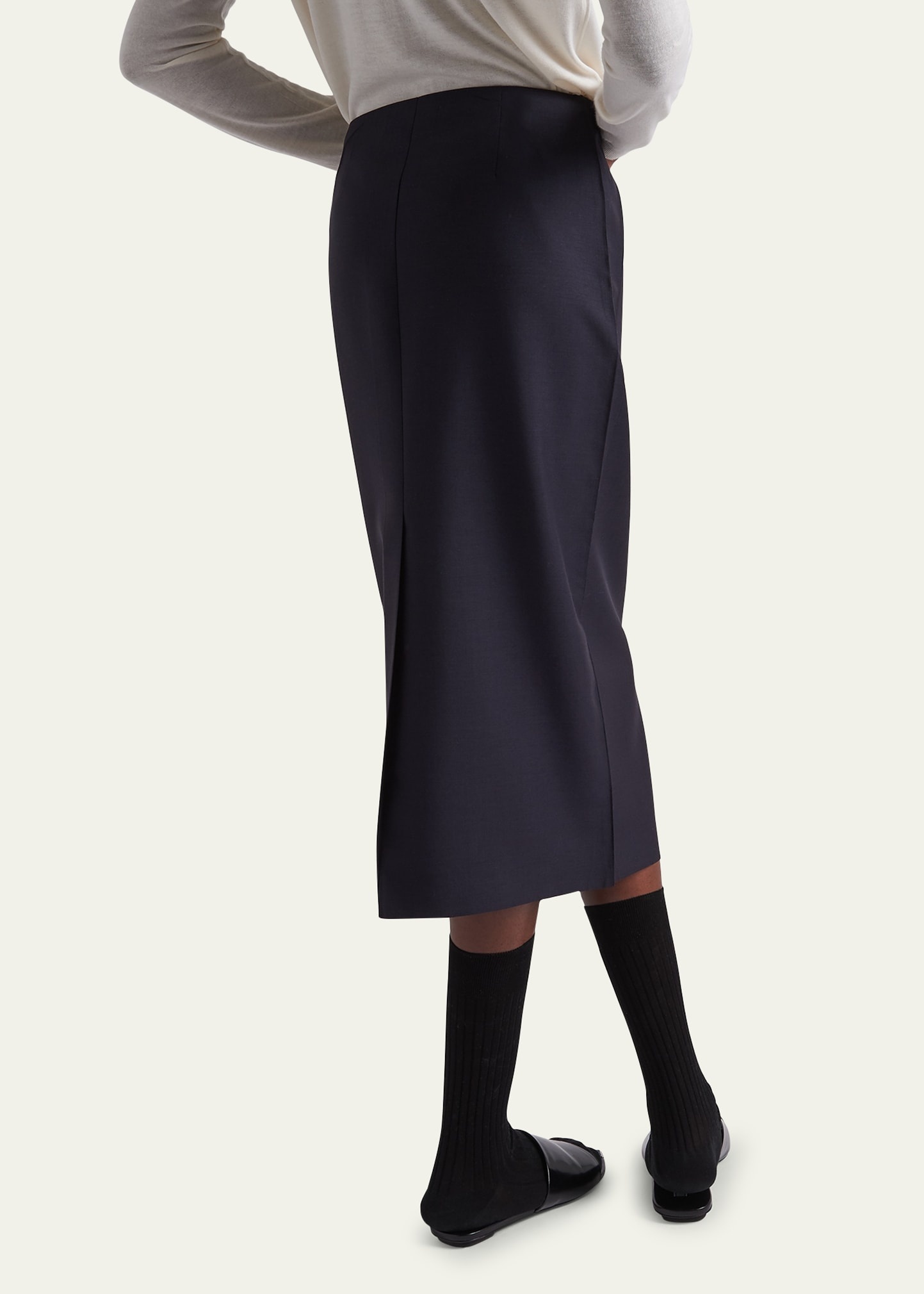 Mohair Pencil Midi Skirt - 3