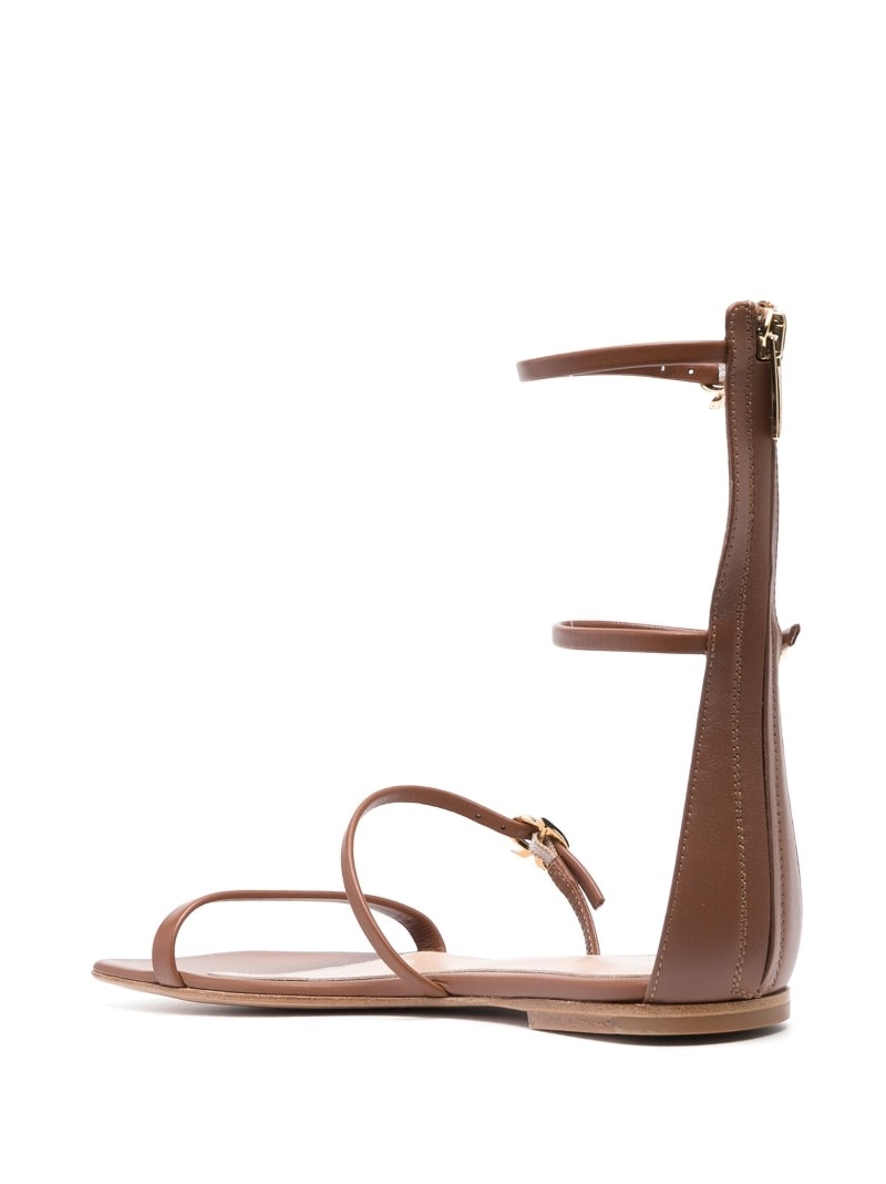 Downtown flat leather sandals - 3