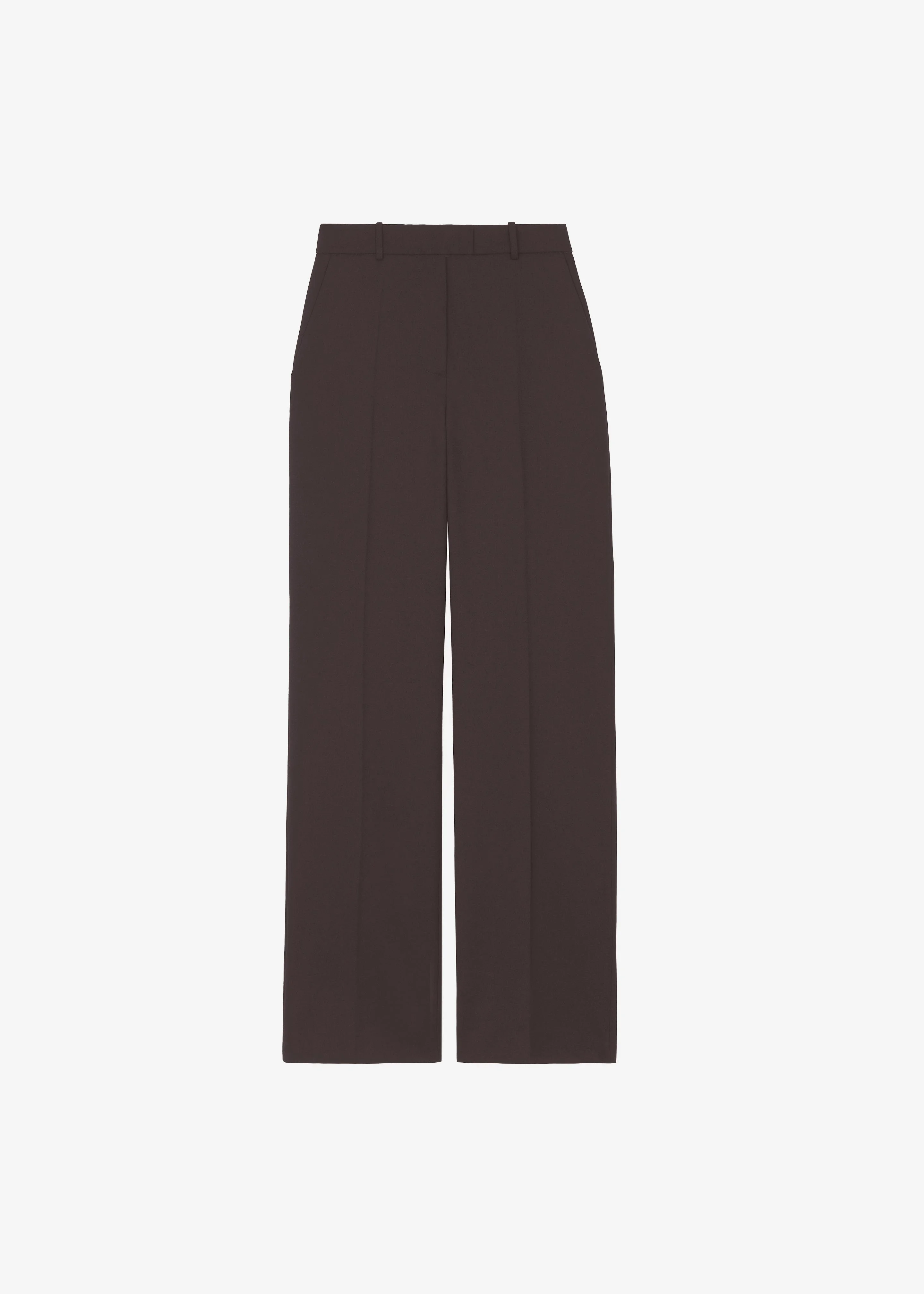 Lenora Straight Trousers - Brown - 1