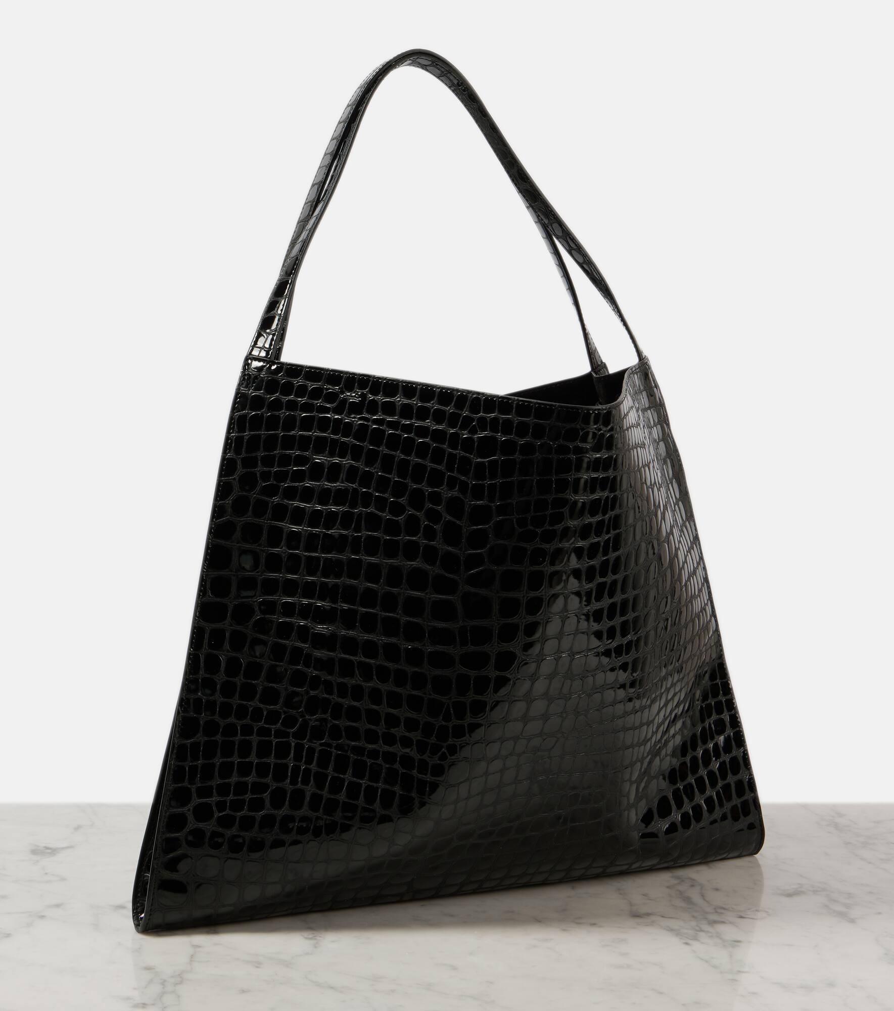Le 54 croc-effect leather shoulder bag - 4