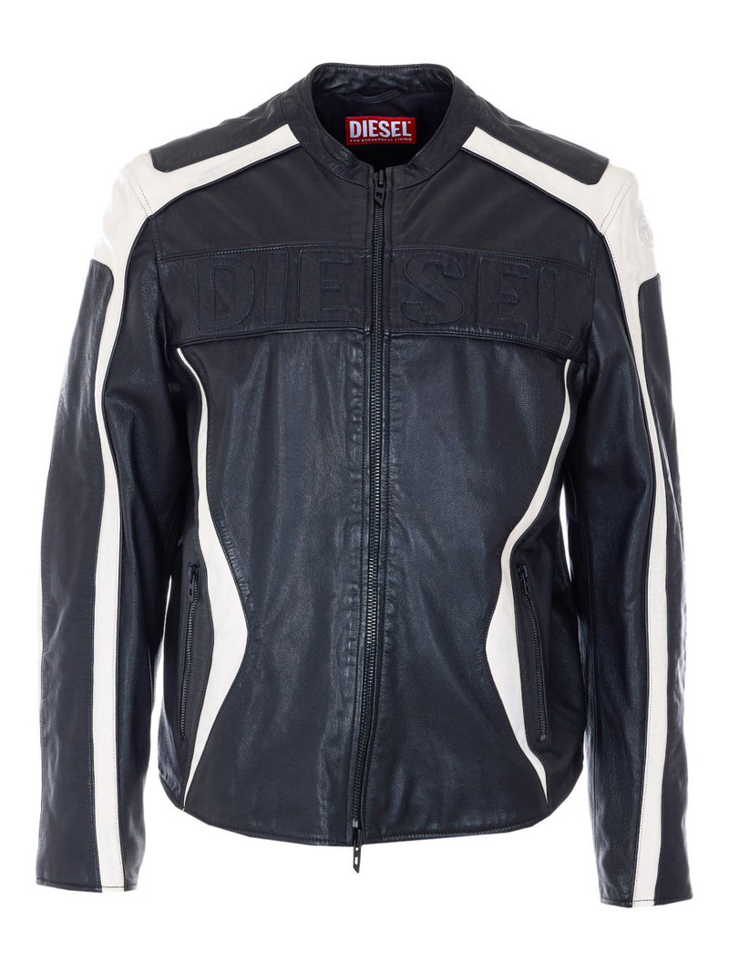 L-Adam logo-embossed zip-up jacket 1