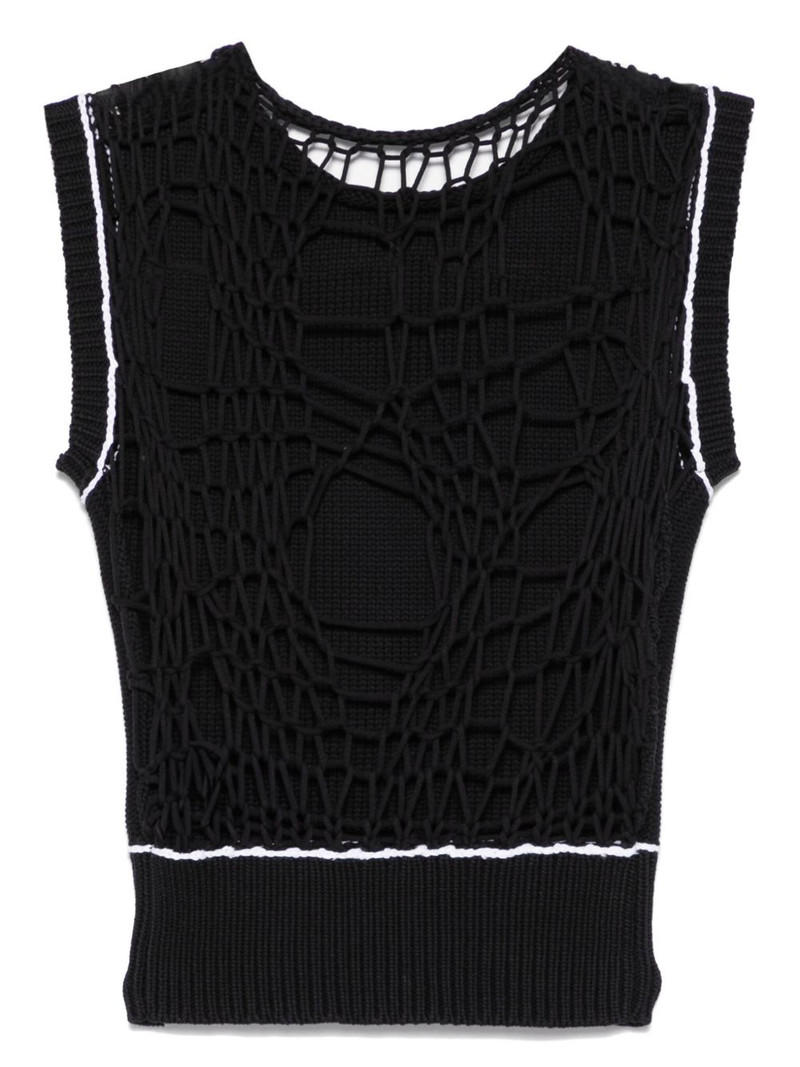 MM6 Maison Margiela open-knit vest outlook