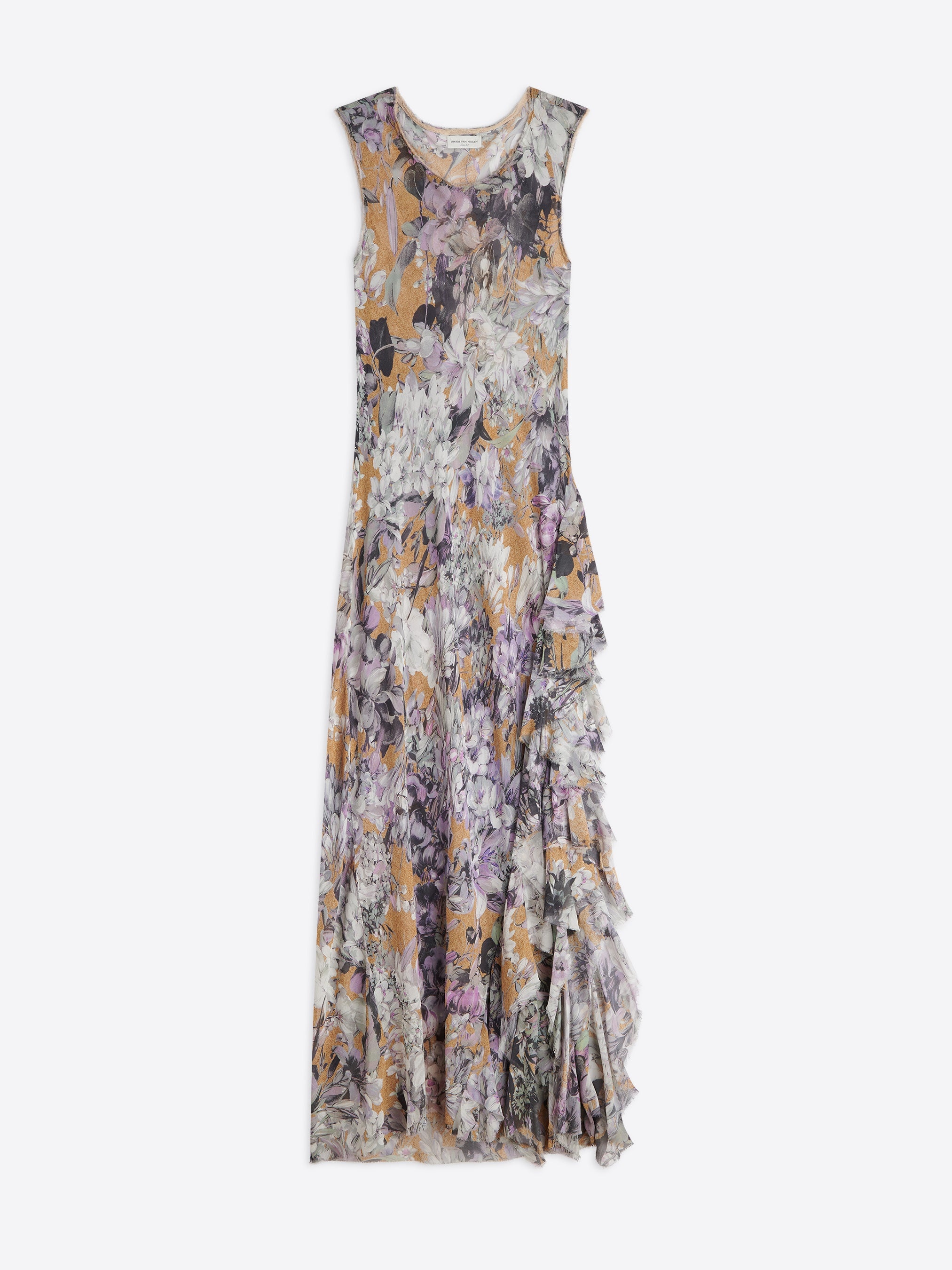 RUFFLE SILK DRESS - 1