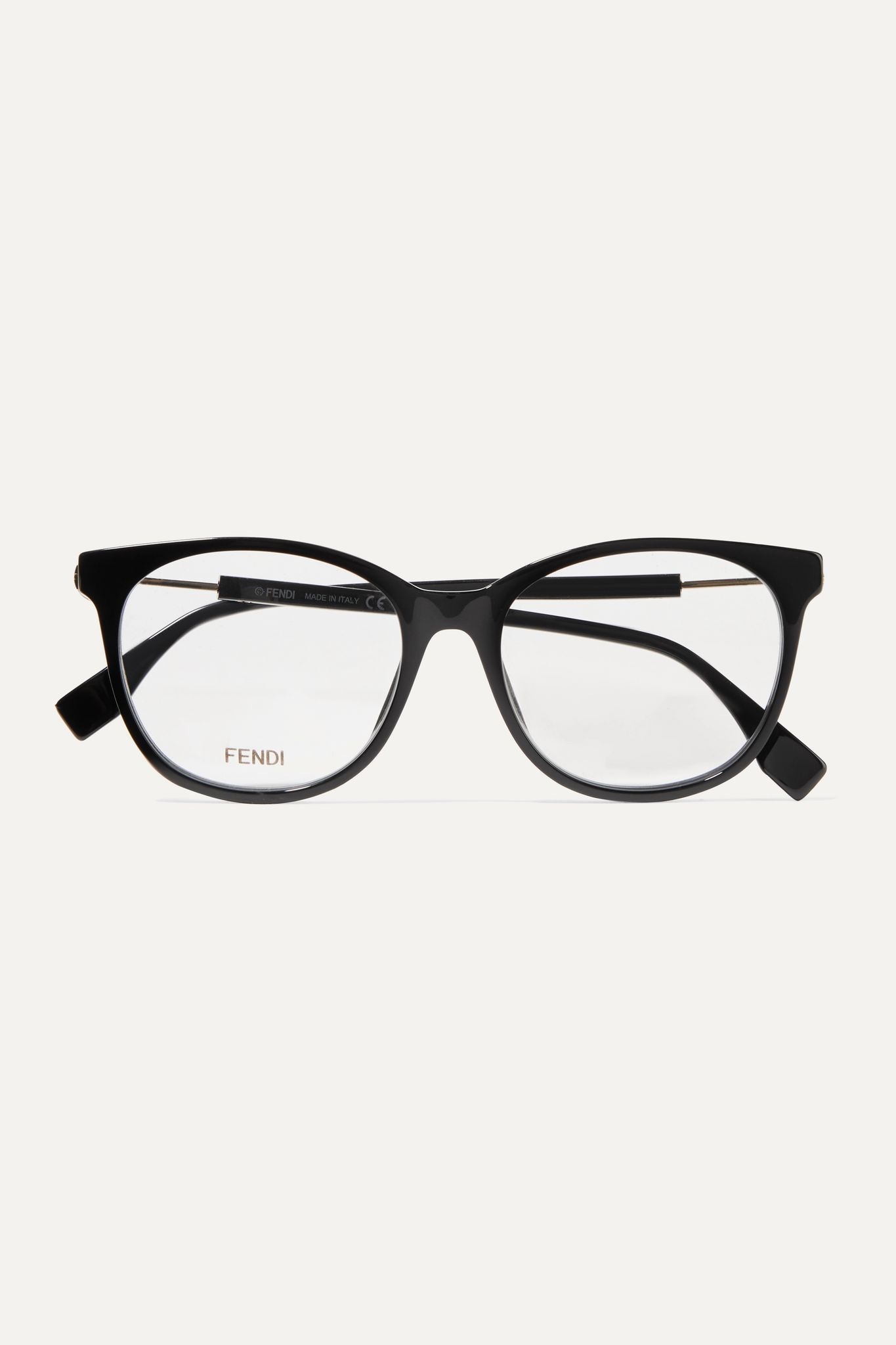 Round-frame acetate and gold-tone optical glasses - 1