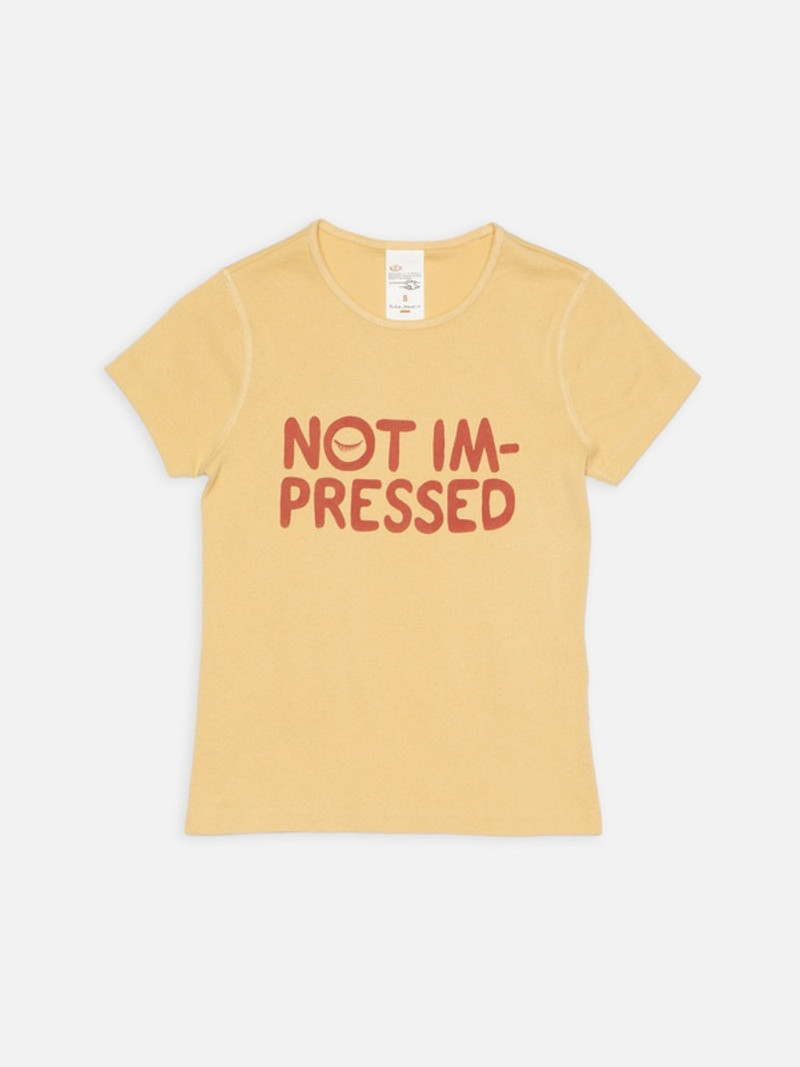 Eve T-Shirt Not Impressed Mustard 1