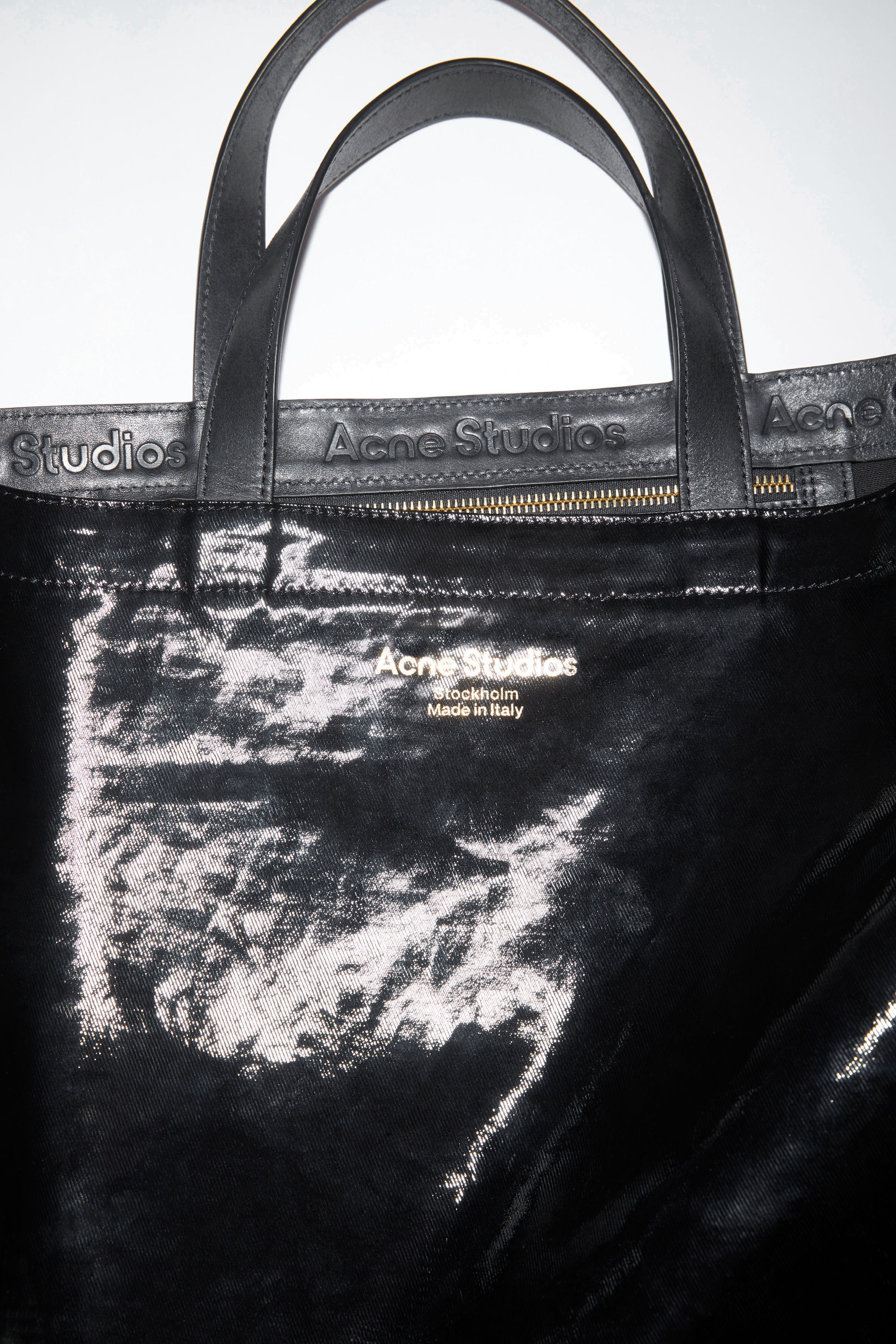 Shiny tote bag - Black - 5