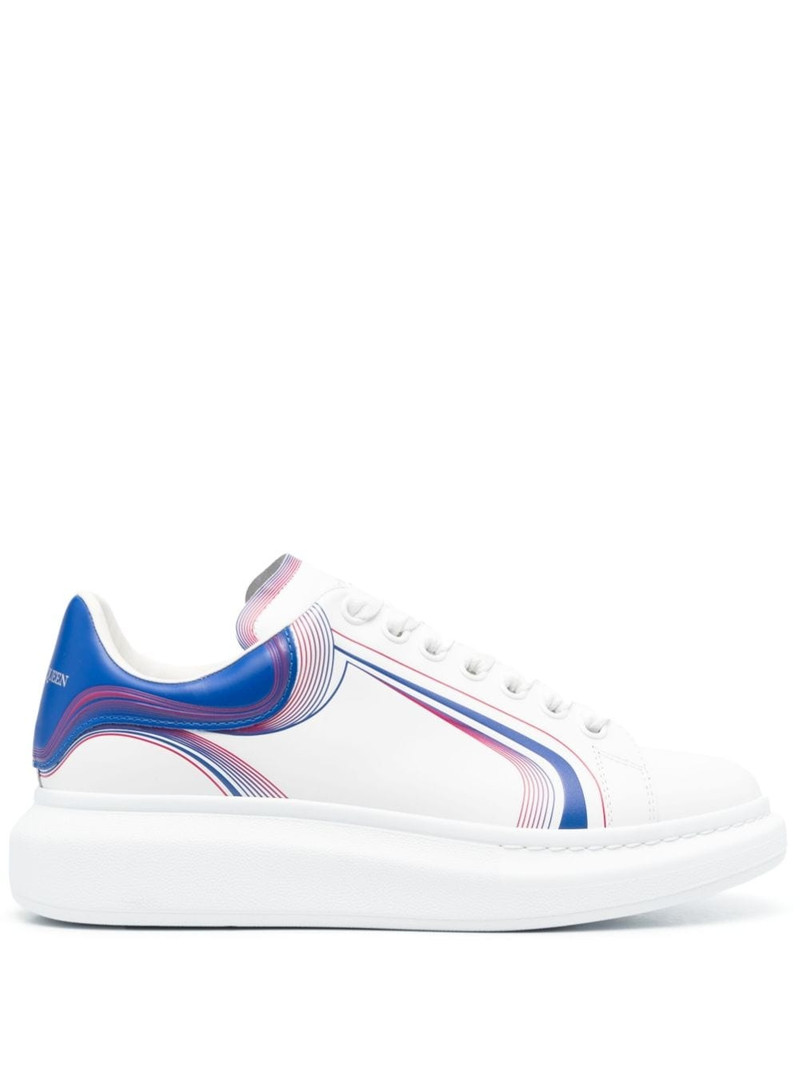 Oversized geometric-print sneakers - 1
