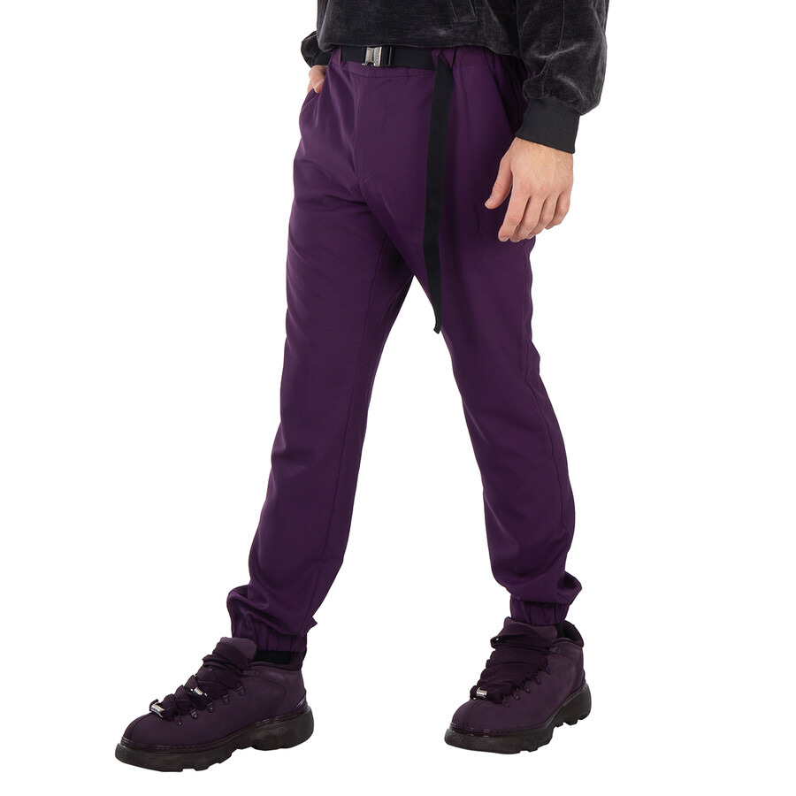 Sacai Men's Purple Suiting Pants With Belt - 4