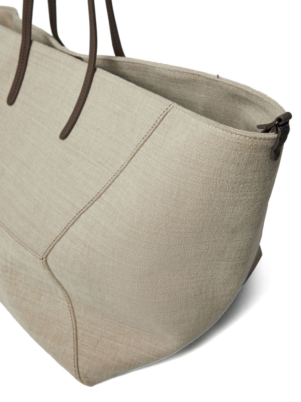 trapeze-body cotton-blend tote bag - 3