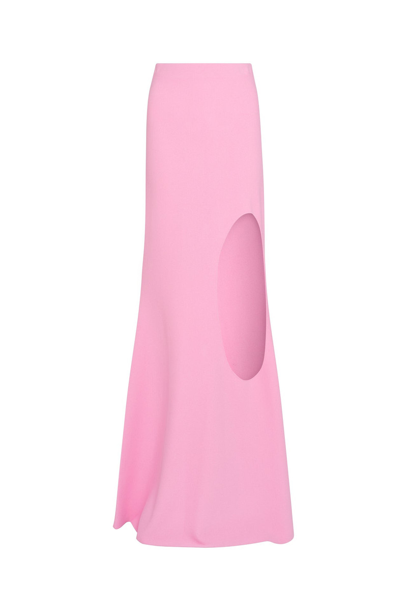 KNITTED FLARED SKIRT WITH CUT OUT PINK 8