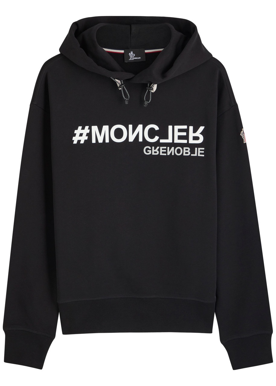 Moncler Grenoble Rubberised Logo-print Hooded Cotton Sweatshirt - 1