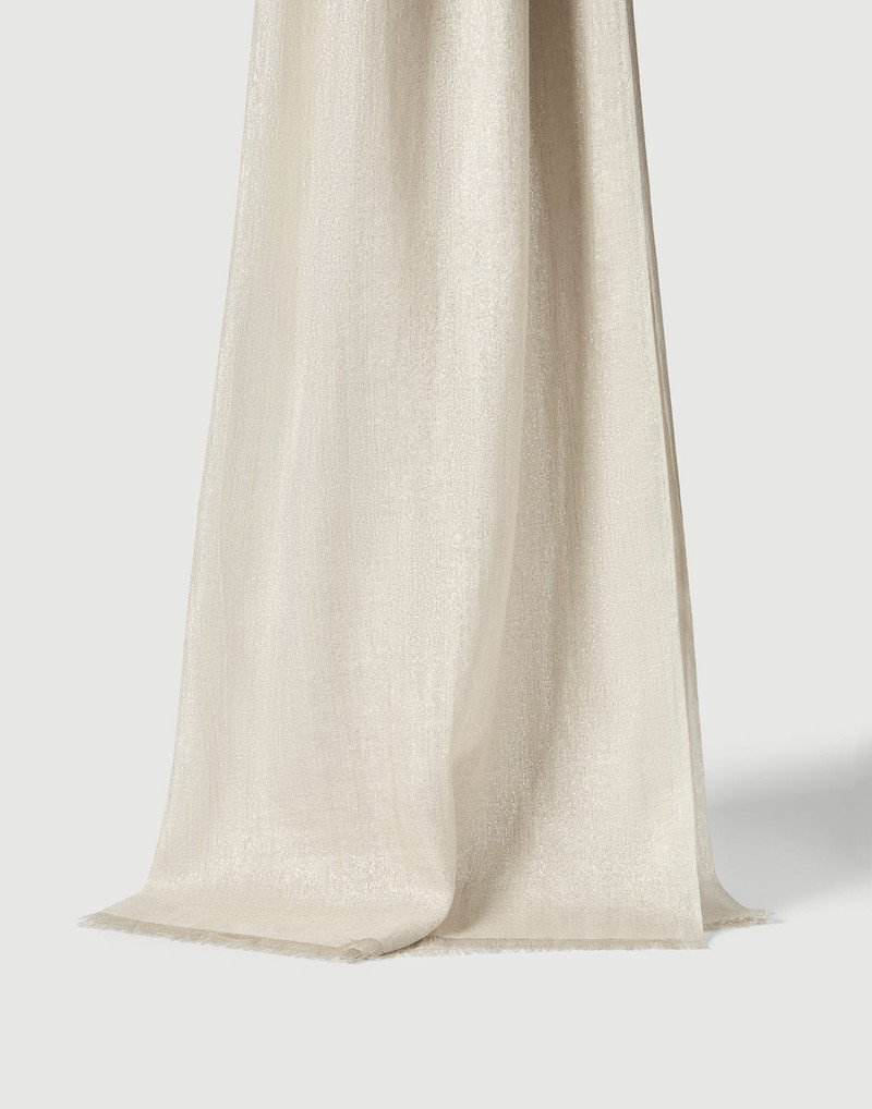 Cashmere and silk sparkling scarf 1