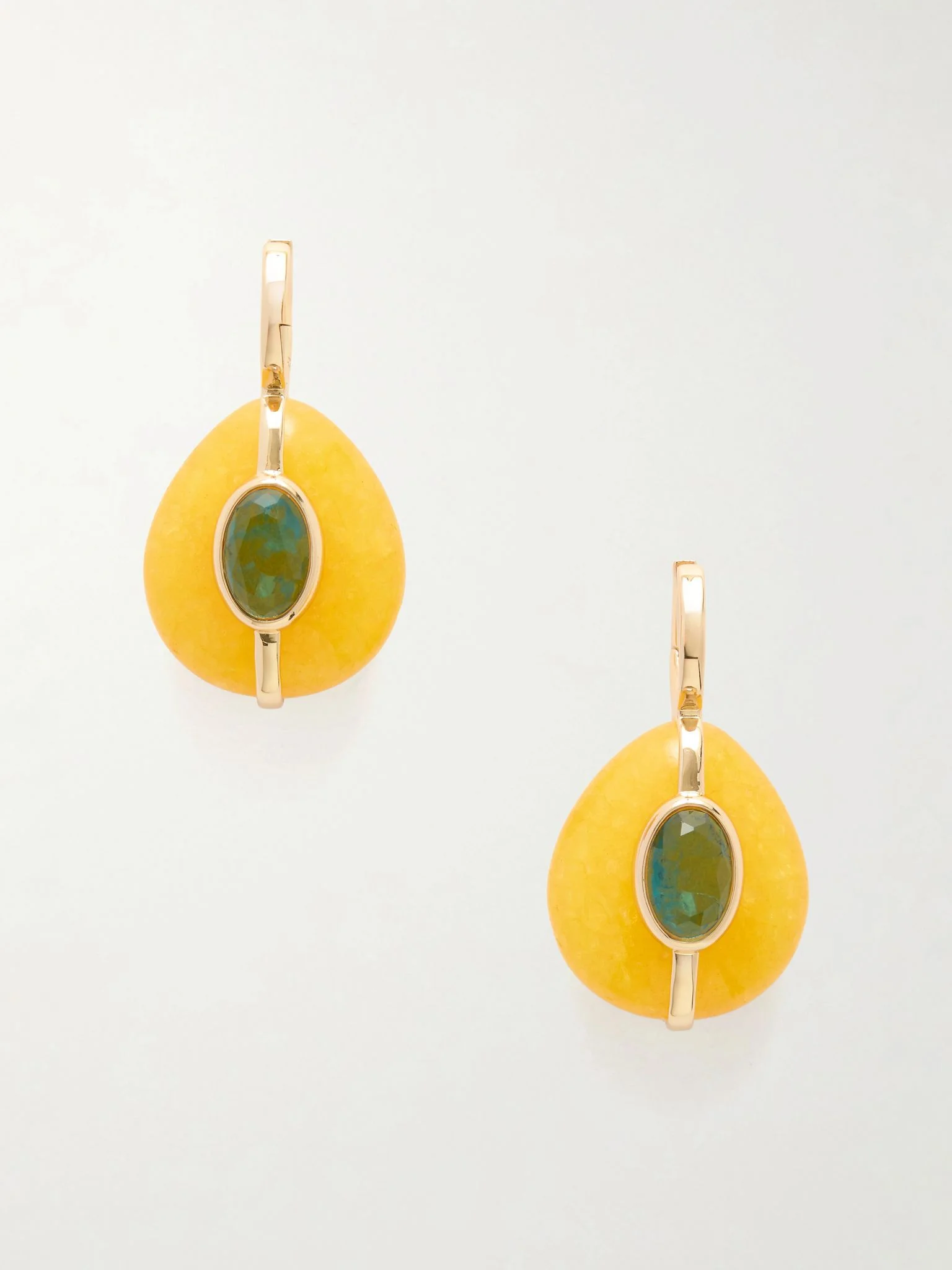 The Stone Pebble gold-tone crystal earrings Multi - 1