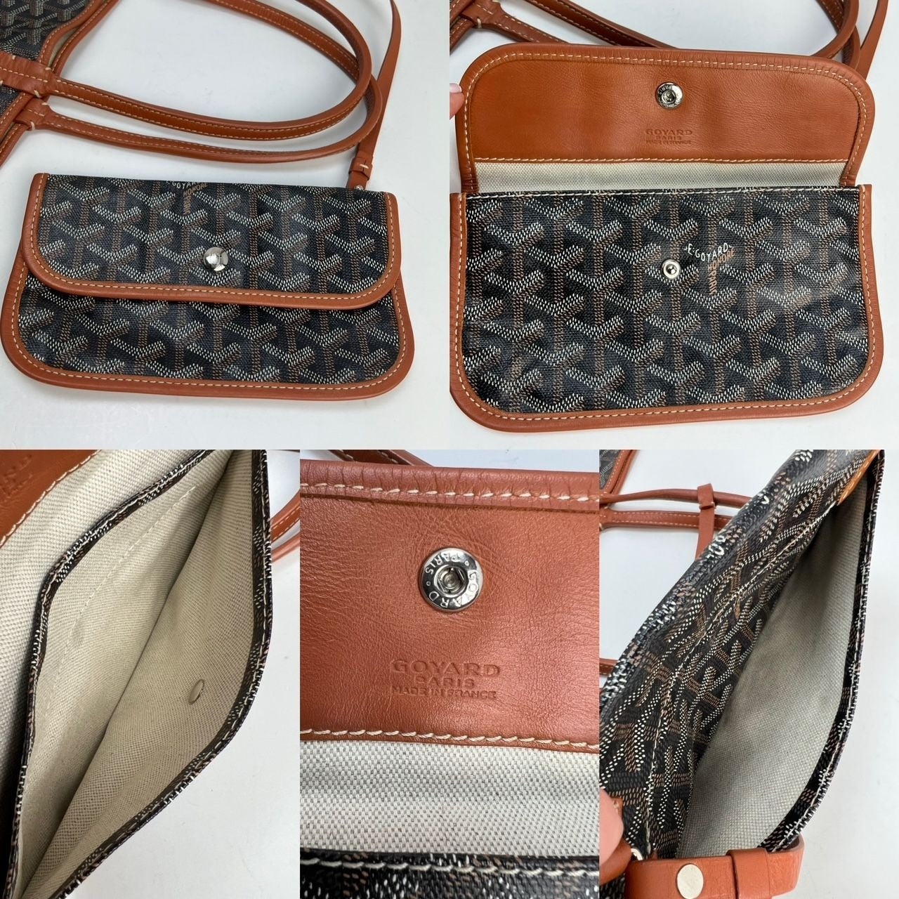 GOYARD St. Louis Goyardine PM Black Tote - 8