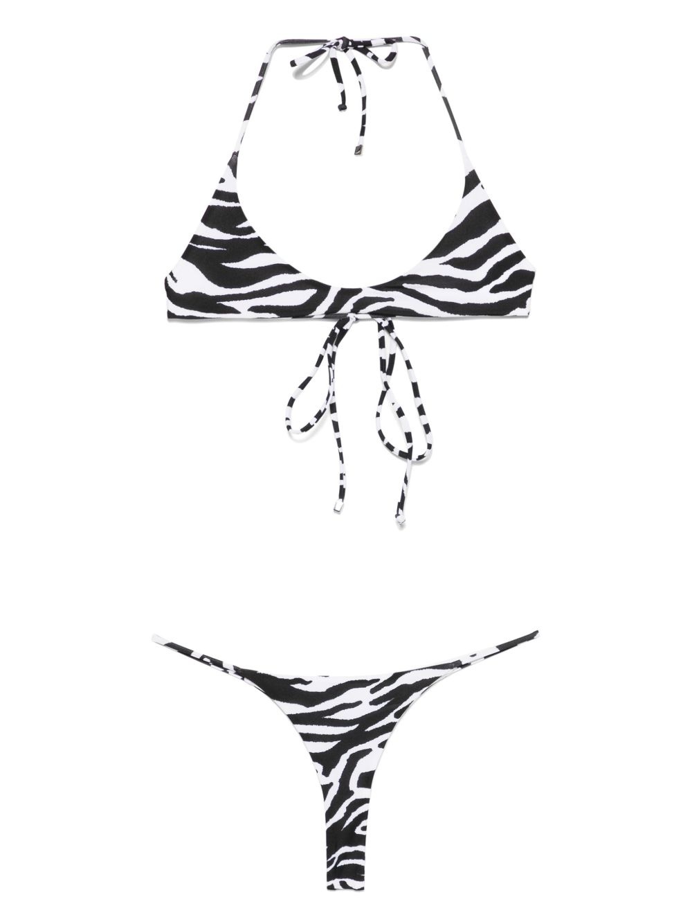 zebra-print bikini - 1