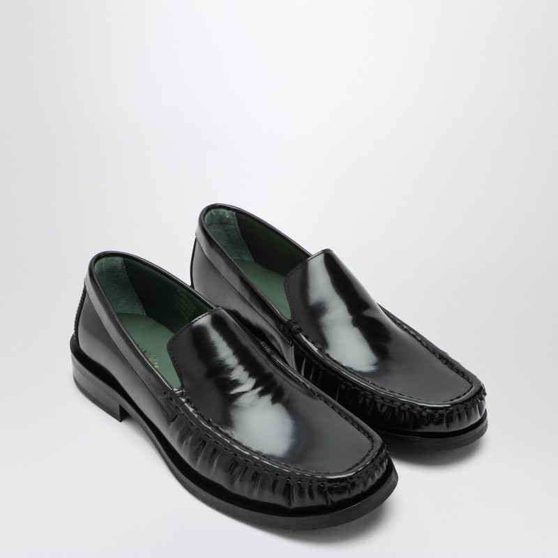 VINNY’s Black leather Micahel moccasins outlook