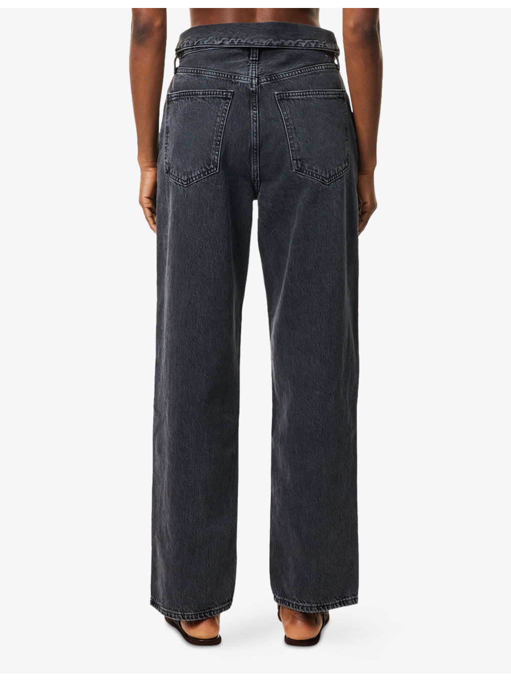Echo Taper-Leg Foldover-Waist Denim Jeans - 4