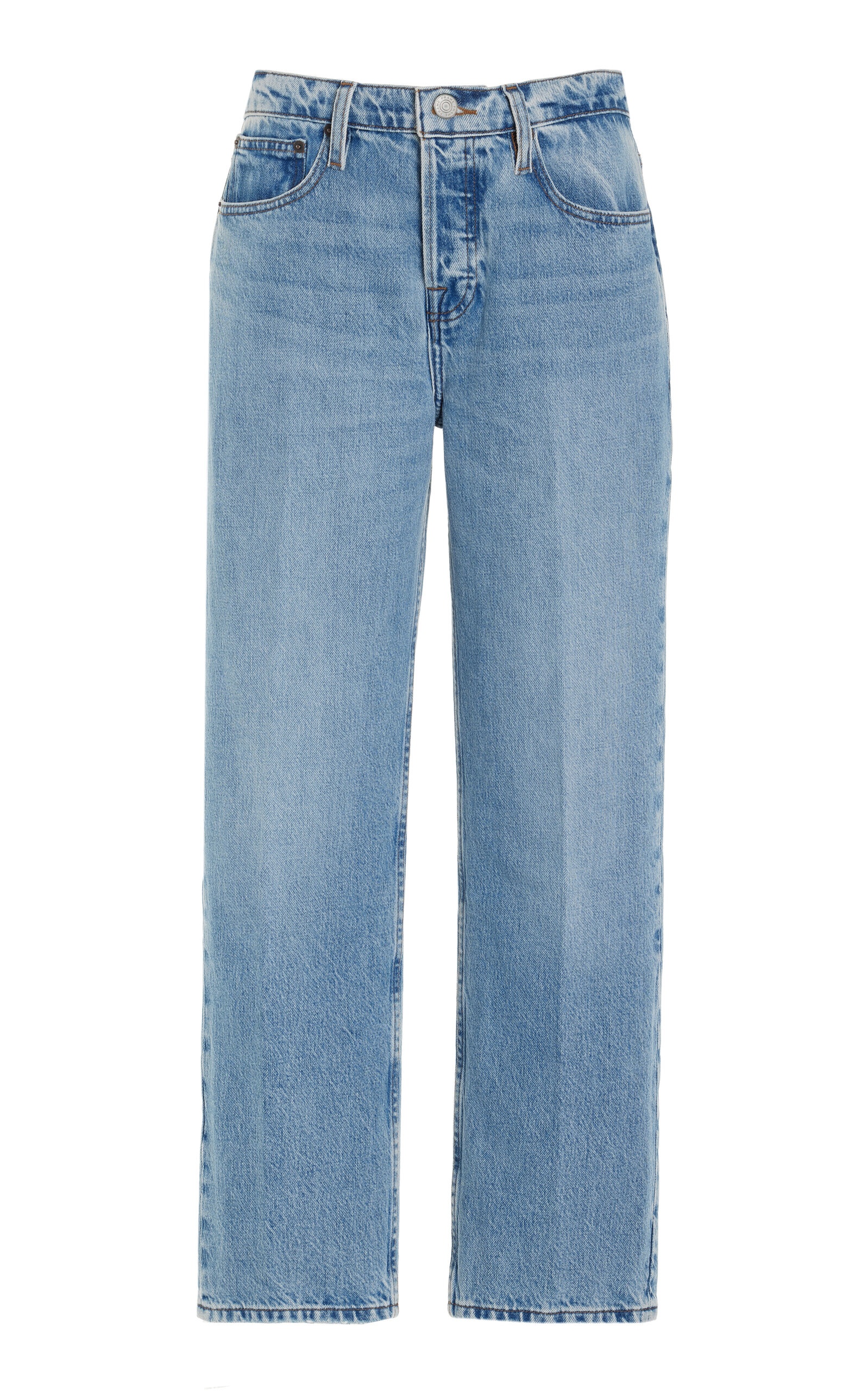 The Slouchy Rigid Low-Rise Straight-Leg Jeans blue - 1